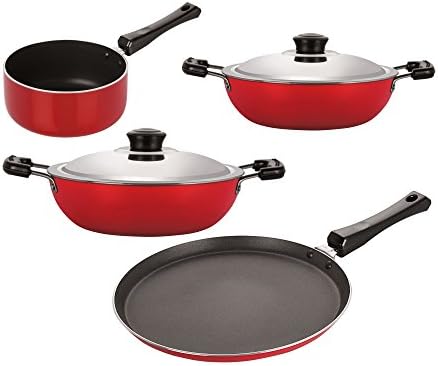 Nirlon 4 Piece Non-Stick Aluminium Kitchenware Combo Set Offer, FT12_DKDM_DKDB_SPM