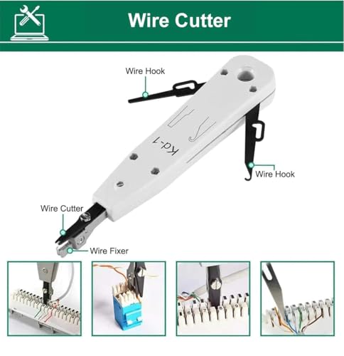 Image of COMTECH cat5 kit Crimping Tool Kit for Network Cable Repair Set Crimper 8P8C 4P4C 6P6C Connectors RJ45 RJ11 RJ12 Cat5 Cat6 Lan Cable Tester Network Repair Tool Portable Wire Stripper