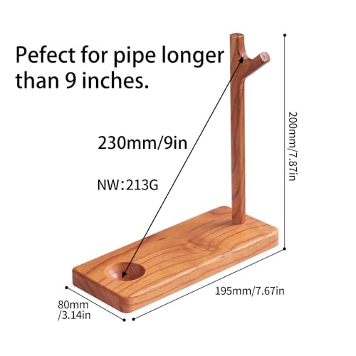 Tom's Wheezes Wooden Tobacco Pipe Stand Holder for Smoking Pipe - Detachable Desktop Decorative Rack for Long Stem Churchwarden Accessories - Image 3