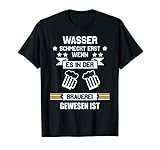 Mit diesem witzigen Design: Wasser schmeckt erst wenn es in der Brauerei gewesen ist, wirst du jedem Mann, Frau, Bruder, Schwester, Vater oder Mutter eine große Freude zum Geburtstag oder Weihnachten machen. Ideales Geschenk für Brauerei Arbeiter.