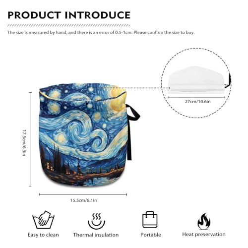 Image of Van Gogh Starry Night Teapot Cozy for Teapot Tea Pots Cozy for Keeping Warm Portable Easy to Clean Coffee Pot Cozy Polyester for Hotel Thicken Kettle Dust Cover for Kitchen