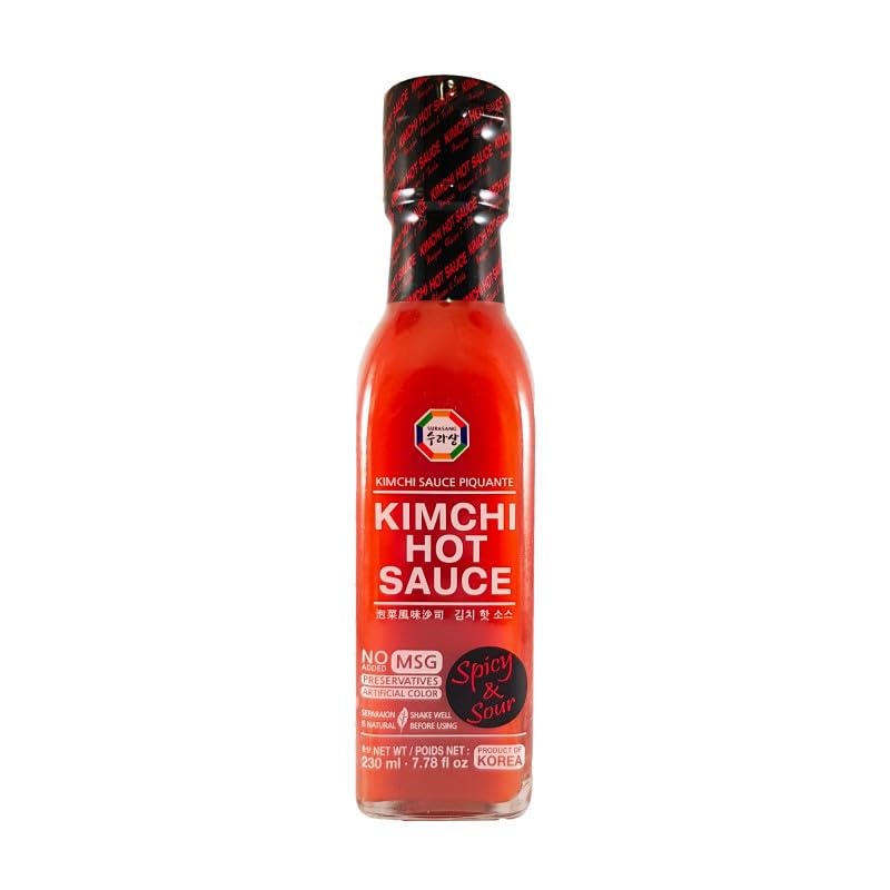 Salsa Picante de Kimchi Coreana, Especiada y Agria, Sin MSG, 230 ml