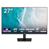 KEY TO COMBAT 27インチ 4K UHDゲーミングモニター 3840x2160@60Hz (HDR400対応 IPSパネル ΔE<2 sRGB135% Adobe RGB 107%、DCI-P3 100%の色域ボリューム 400nit VESA対応 HDMI2.0*2 DP1.4*1 チルト可能 省エネ設計 ビジネス/取引/グラフィック 三年保証付き KTC モニターH27P27