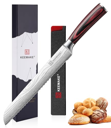 KEEMAKE 8-Inch Serrated Bread Knife