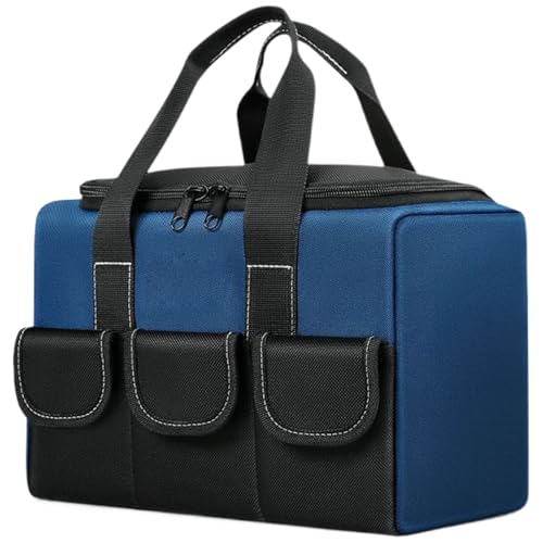 Bolsa de almacenamiento de herramientas impermeable de Oxford gruesa con cremallera, organizador de mesa múltiple para mecánicos, técnicos, trabajos eléctricos, talleres y exteriores