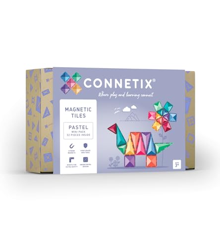 Image of CONNETIX Magnetic Tiles Pastel Mini Pack, 32 Pieces