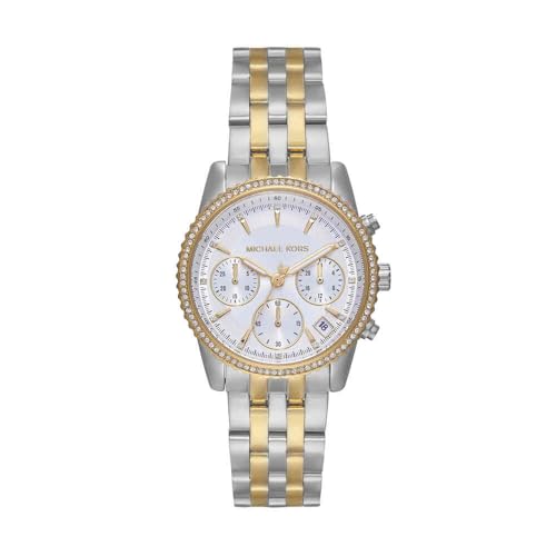 Michael Kors Bryant Watch for Women, 35mm Quartz Chronograph Movement with Stainless Steel Strap