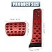 X AUTOHAUX 2pcs Gas Pedal Brake Pedal Pad Anti Slip Cover for Mercedes Benz C/CLS/E/GLK/SLK Car Pedals Accessories Red