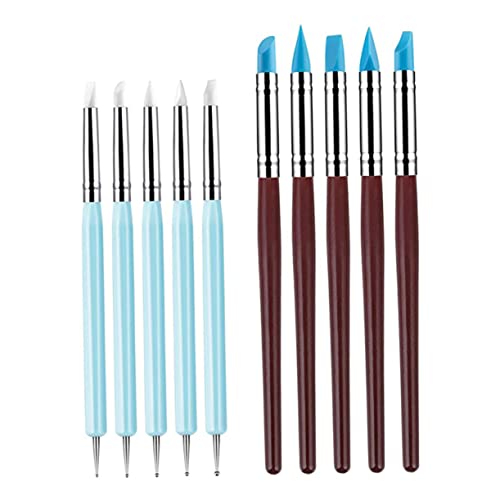 OSALADI 10pcs Lightweight Clay Carving Tools for Sculpting and Modeling Tip Pens with Casings for Fine Handicrafts and Art Projects