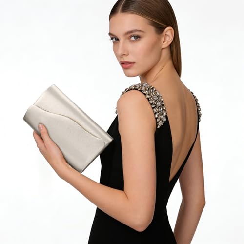 Image of Clutch Purses for Women Evening Bag Faux Suede Formal Party Wedding Cocktail Prom