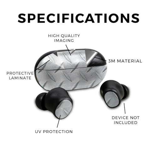 Image of Skin Compatible with Beats Solo Buds - Diamond Plate - Premium 3M Vinyl Protective Wrap Decal Cover - Easy to Apply | Crafted in The USA by MightySkins