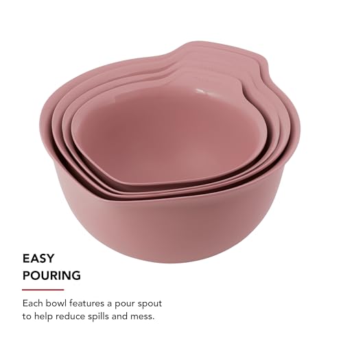 Image of KitchenAid Universal Nesting Plastic Mixing Bowls, Set of 4, 1.5 quart, 2.5 quart, 3.5 quart, 4.5 quart