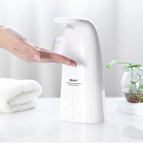 Neckip Automatic Soap Dispenser Pump Electric Soap Dispenser Hands-Free Automatic Foaming Hand Washer Washing Machine Soap Dispenser Induction Foam Machine Pink 250ML Automatic Soap Pump Dispenser Cover
