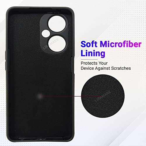 Image of LIRAMARK Liquid Silicone Soft Back Cover Case for OnePlus Nord CE 3 Lite 5G / 1+Nord CE 3 Lite 5G (Black)