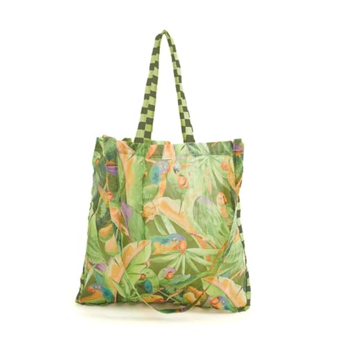 Bolsa Farm Me Leva Floresta Passarinho Verde