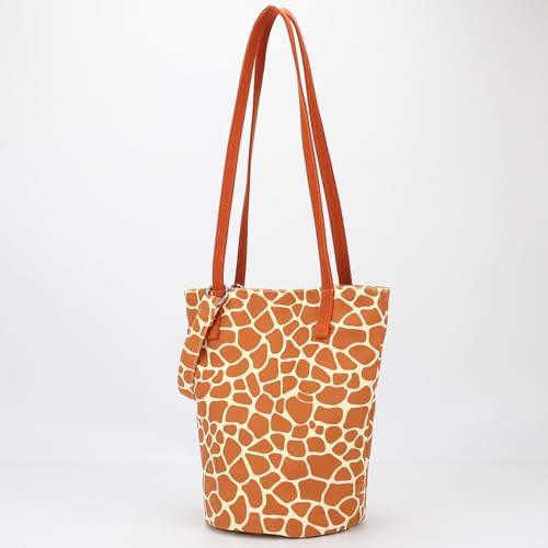 Image of Shoulder Bag for Women, Cotton Canvas Bucket Bags Tote Purse Cute Crossbody Bag Designer Ladies Handbags