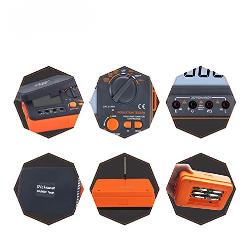 VC480C+ Milliohm Meter, Digital Milli-ohm Meter LCD Backlit 4 Wire Test Low Resistance Multimeter 6 Ranges Accuracy Measurer