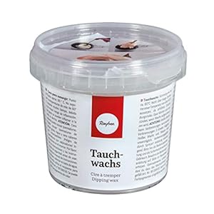 Rayher Hobby 3105000 Tauchwachs, Dose 290 g, farblos, klar, Blumen-Tauchwachs, für Wachsrosen, zum Konservieren von…