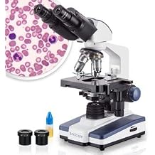 AmScope - 40X-2500X Binocular Composite Microscope LED Biological Lab Microscope with 3D Level for Students and Adults