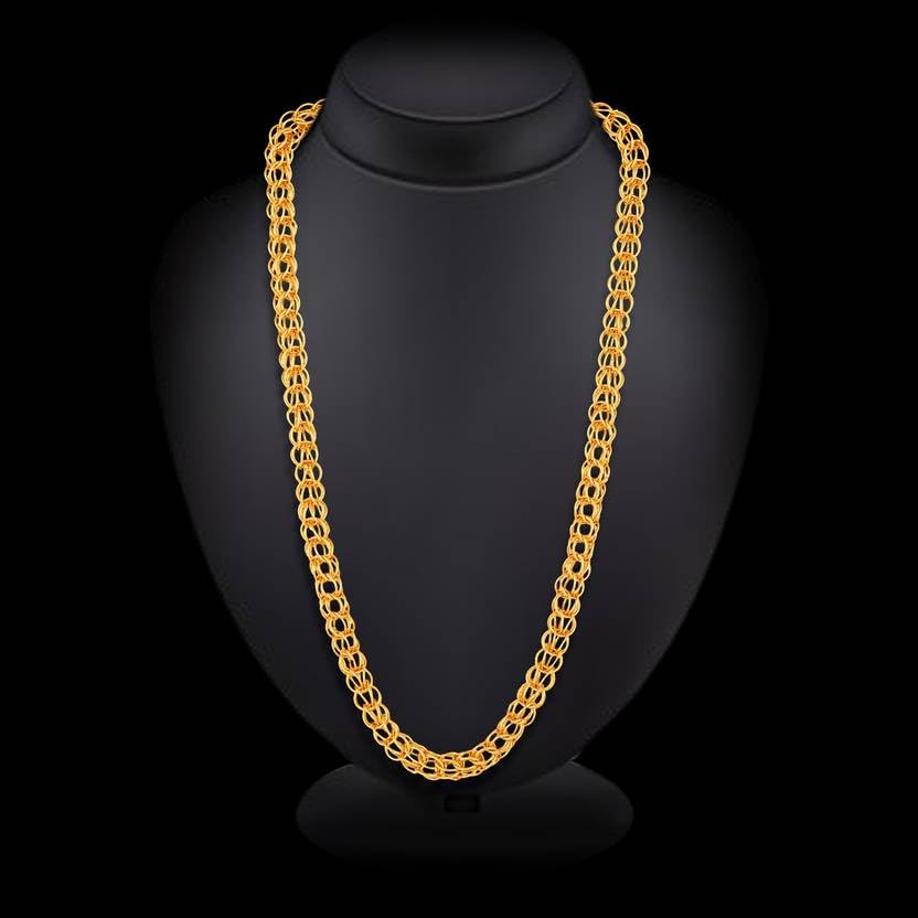 One gram Stylish Golden Neck woman Chain “20” Inches Gold-plated Chain_G584-picture-36
