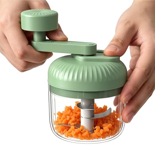 Prensa manual de ajos - Sin electricidad Herramientas de 3 velocidades,Cocinero Manual de Alimentos - Para Cocineros Caseros Preparadores de Comidas Seniors Cebolla Vegetales Ensalada Trituradores