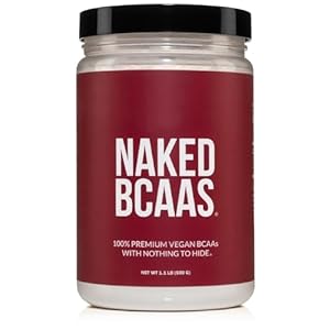 NAKED BCAAs Amino Acids Powder – 100 Servings – Vegan Unflavored Branched Chain Amino Acids 500 grams | 100% Pure 2:1:1 Formula – Instantized All Natural BCAA Powder Supplement to Boost Muscle Growth (Unflavored)
