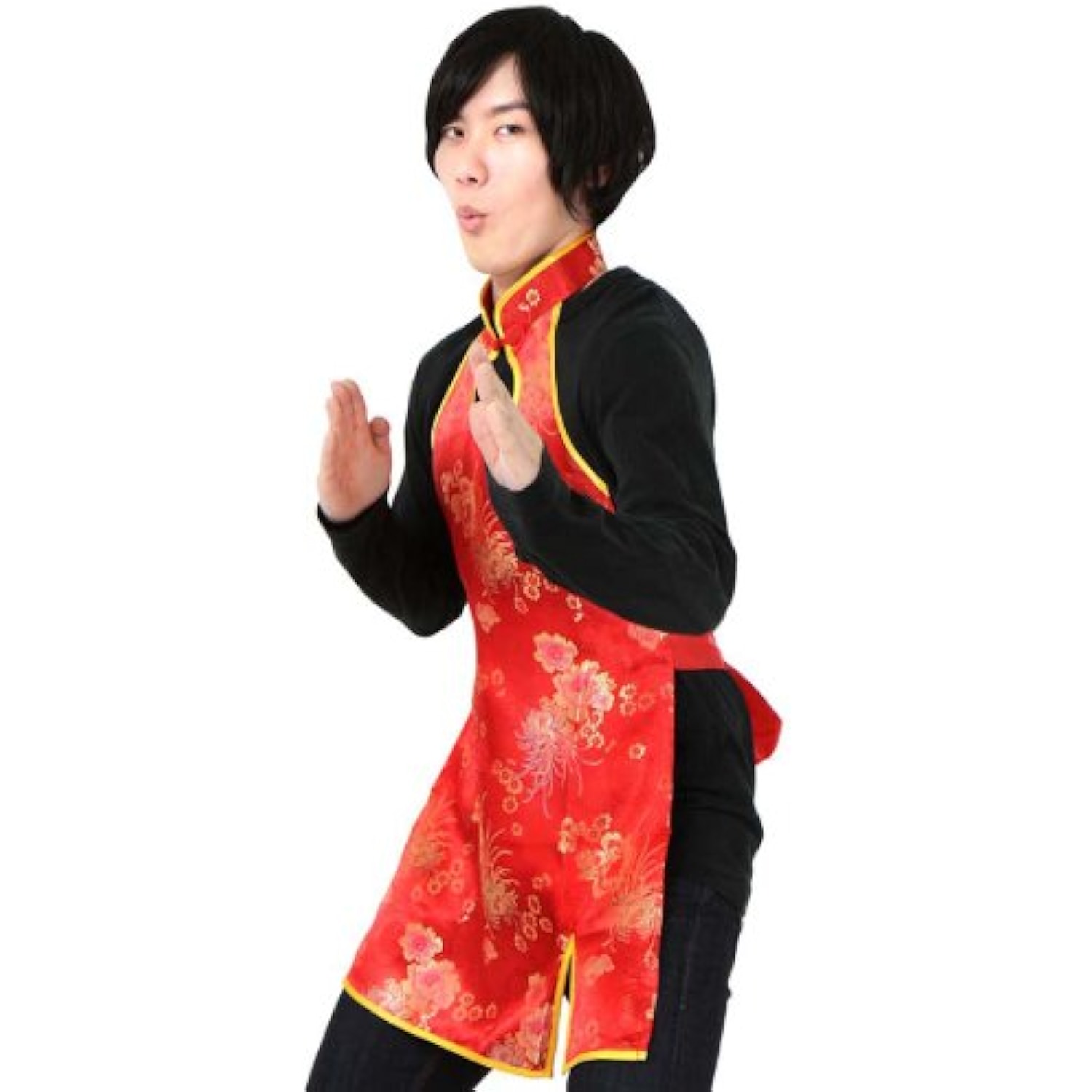 クリアストーン(Clearstone) コスエプロン コスプレ ハロウィン チャイナエプロン ユニセックス レッド 詳細画像3