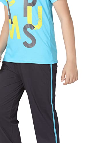 Image of Kids Night Suit for Boys - Cotton Set of Pyjama & T-Shirt Sleepwear - Lightweight & Comfortable Night Wear for Kids