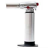 Kitchen Torch Butane Refillable - ZLLREEY Professional Cooking Food Blow Torch - Chef Culinary Creme Brulee Baking Dessert Torch With Adjustable Flame, Butane Gas Not Included