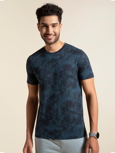 Image of DAMENSCH Regular Fit Cotton Blend Tshirt Half Sleeve Crew Neck Comfortable Casual Lightweight Premium Vortex Elemental Breeeze Tshirts for Men Pack of 1
