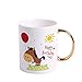400 Ml Créatif Mignon Joyeux Anniversaire Tasse Poignée En Or Tasses À Café En Céramique Thé Lait Bière Tasse Tasse D'Eau Verres Cadeau Tasse Blanc Mug Coeur Tasse Couple Marrante Tasse Saint Valentin