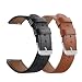Set of 2 Replacement Leather Bands for ASUS ZenWatch 2 Smartwatch 1.63" WI501Q (not for 1.45") (Black & Brown)