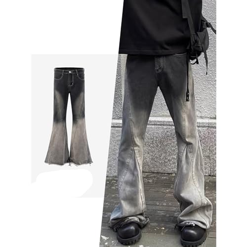 High Street Loudspeaker Wide Foot Long Pants for Men and Women Gradient Jeans2