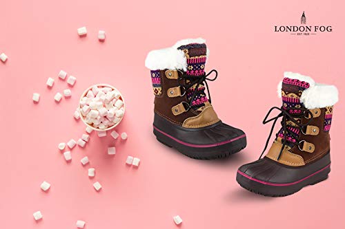 LONDON FOG Girls Tottenham Cold Weather Warm Lined Snow Boot2