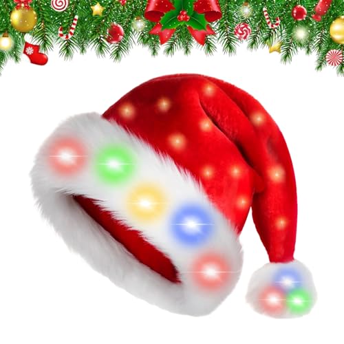 Generisch LED Weihnachtsmannhut - Weihnachtliches...