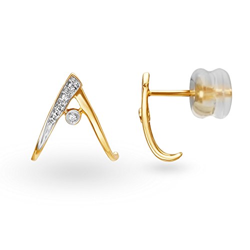 Image of Mia by Tanishq 14KT Yellow Gold and Diamond Stud Earrings for Women