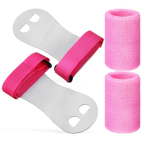 PartyKindom Kid's Gymnastics Grip Wrist Support Set 4 Pcs Hand Grip Elastic Wristbands Protection for Kids' Training
