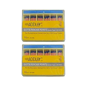 ADDLER DENTAL GUTTA PERCHA POINTS 4% 2X60 Sticks Each SIZES:- 30, 30. TOTAL 2 PKTS