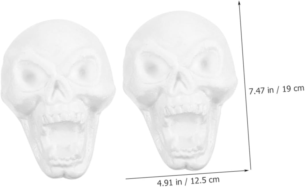 OSALADI 5pcs Halloween Hanging Skull Heads Unfinished Foam Skeleton Pendants for Party Décor Holiday Hanging Ornaments