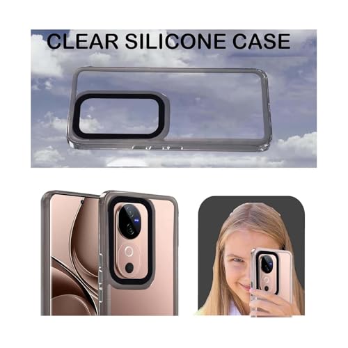 Image of A rtistque Ultra Stylish Back Cover Case for Vivo V40 5G / V40 Pro 5G / T3 Ultra 5G | Premium Shockproof TPU | Protective Design | Vivo V40 5G / V40 Pro 5G / T3 Ultra 5G Cover - Black