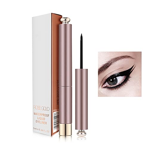 Liquid Eyeliner,Black Eyeliner, Waterproof Eyeliner Pencil Smudge Proof, Quick Dry Eye Liner Pencils Precise Thin Eyeliner Liquid Liner Pen, Easy to Control Long Lasting Matte Liquid Eyeliner Makeup Cosmetics for Women Girls Men, All Beginners , 5ML/0.16FL.Oz