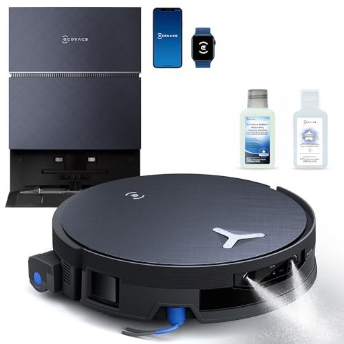 Image of ECOVACS DEEBOT X12 PRO Omni Robot Vacuum and Mop, 22000Pa Suction, FocusJet Pre-Spray, Bagless Dust Station, OZMO Self-Washing Mop, TruEdge Cleaning, ZeroTangle, Perfect for Pet Hair & Carpets