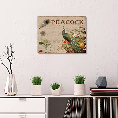 Toile paon de qualité supérieure avec châssis en bois