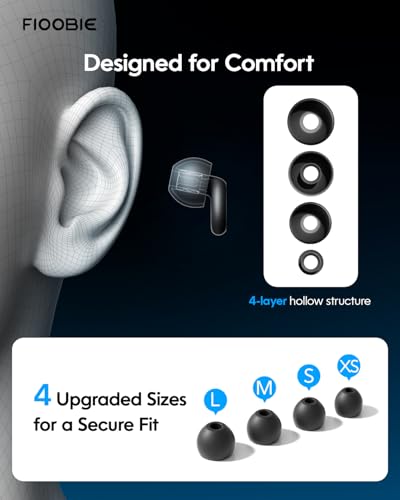 Fioobie Ohrstöpsel zum Schlafen - Lab-zert. Noise Cancelling Ohrstöpsel für Fokus, Reisen, Sensitivität | Komfort-Silikon wiederverwendbar | 46 dB Gehörschutz