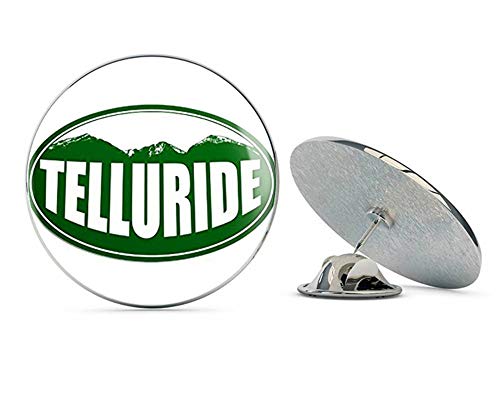 Oval Telluride Colorado Mountain BG (Snow ski Resort) Metal 0.75