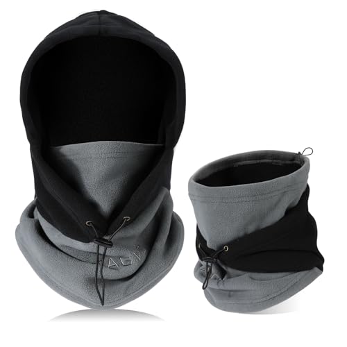 TAGVO Pasamontañas Máscara De Esquí a Prueba De Viento Capucha De Lana Térmica Invierno Uso Multiusos Mascarilla Unisex Cálido ＆ Cubierta Facial Transpirable Calentador De Cuello Pesado para