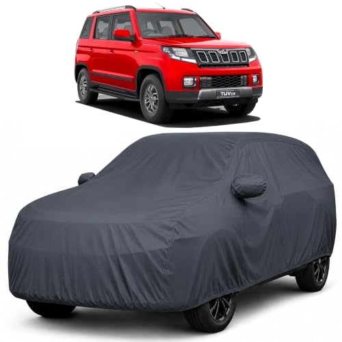Image of Autofact Premium Car Cover for TUV 300 | All Weather Waterproof Full Body Car Cover | Light-Weight Triple-Stitched Outdoor Shield with UV Protection, Dustproof & Heat-Resistant