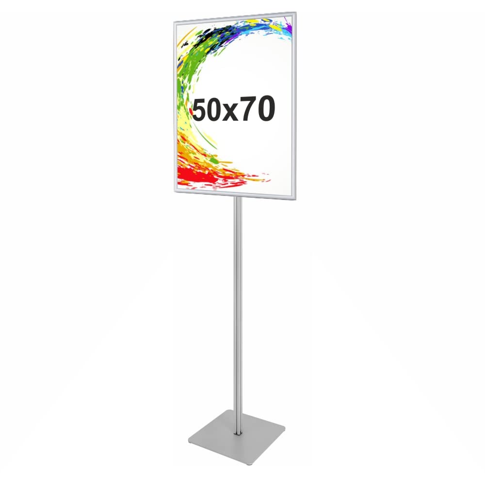 Espositore con cornice a scatto per poster 50×70 bifacciale angolo vivo