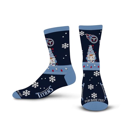 For Bare Feet NFL TENNESSEE TITANS Holiday Sweater Gnome Team Colors Large