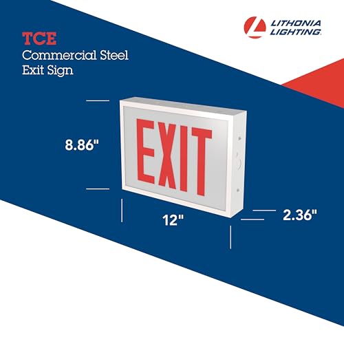 Image of Lithonia Lighting TCE Commercial Steel Exit Sign (Pack of 1)
